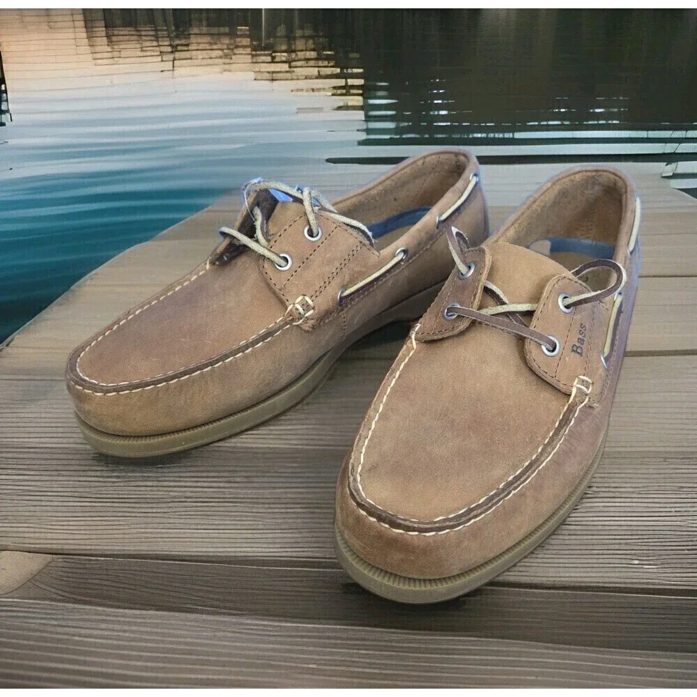 G.H. Bass & Co Seafarer Classic Boat Shoe Docksider Tan Nubuck Men's 11M